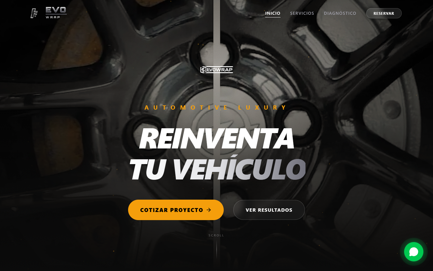 Experiencia web de EvoWrap