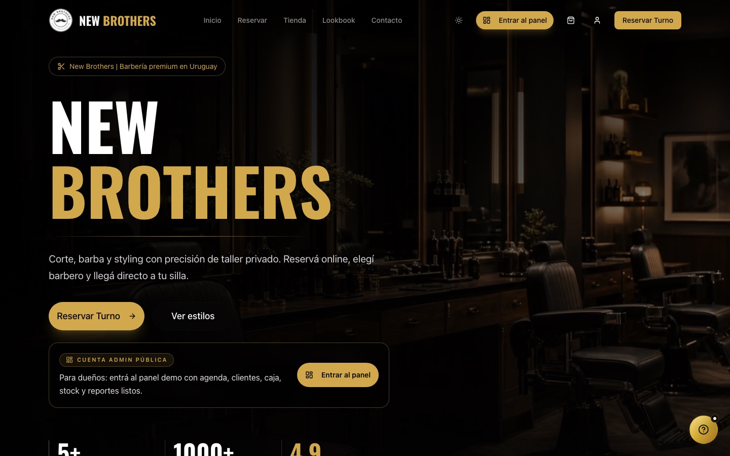 Sitio de New Brothers Barbería